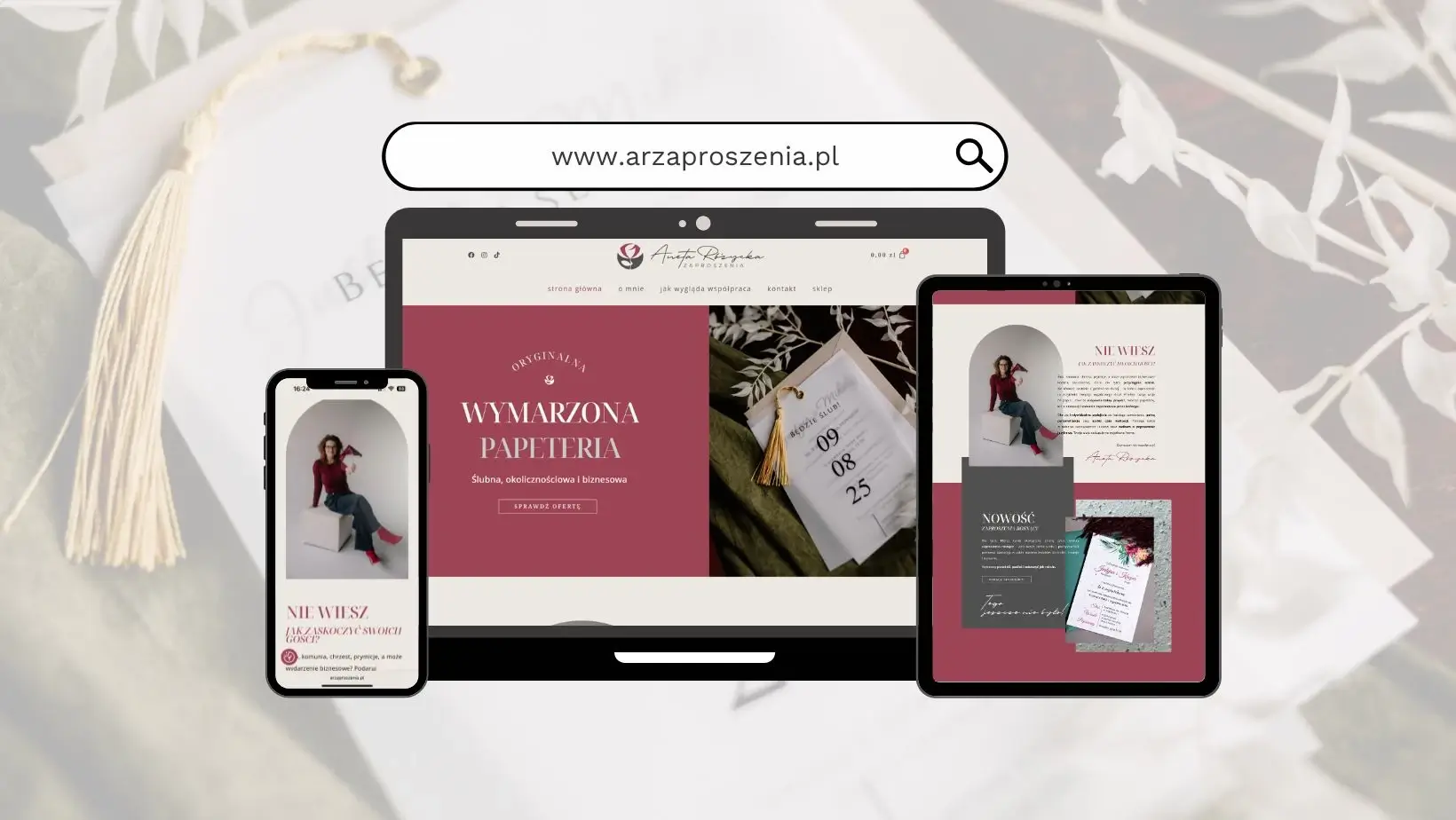 Realizacja sklepu internetowego z papeterią ślubną i okolicznościową