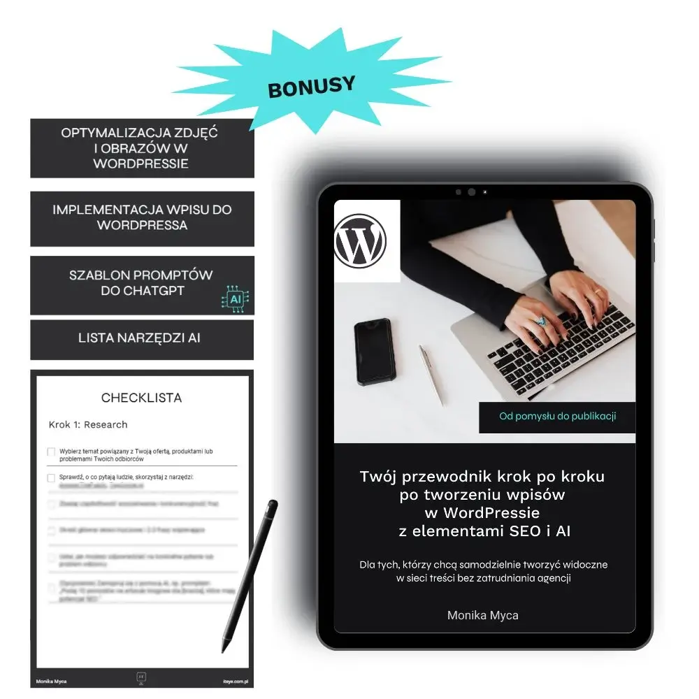 Ebook pt. Twój przewodnik krok po kroku po tworzeniu wpisów na WordPressie z elementami SEO i AI